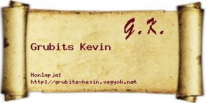 Grubits Kevin névjegykártya